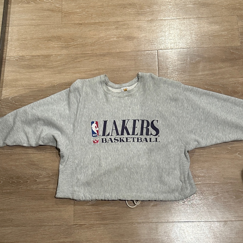 Custom Lakers Basketball Sweatshirt w/ cinched waist option
